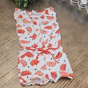 Hem Watermelon Slice Kids Romper 2-3T